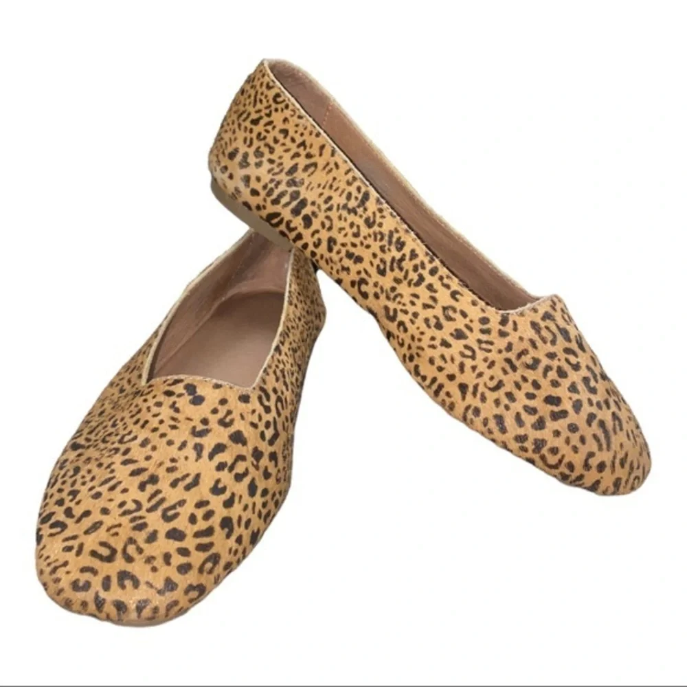 Madewell The Cory Flats Leopard Calf Hair size 7.5 Like New - Picture 4 of 12